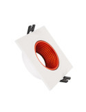 Collerette Downlight Carrée Orientable pour Ampoule LED GU10/GU5.3 Coupe Ø 80mm
