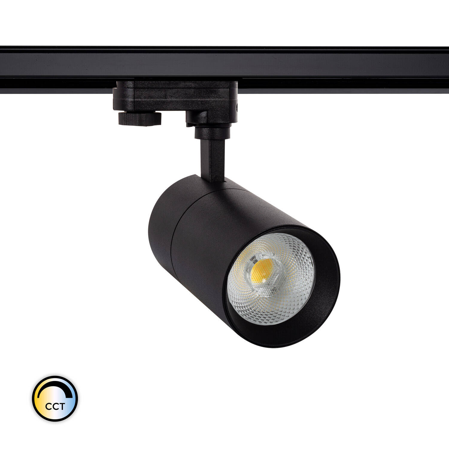 Spot LED sur Rail Triphasé 20W Onuba CCT Noir Noir