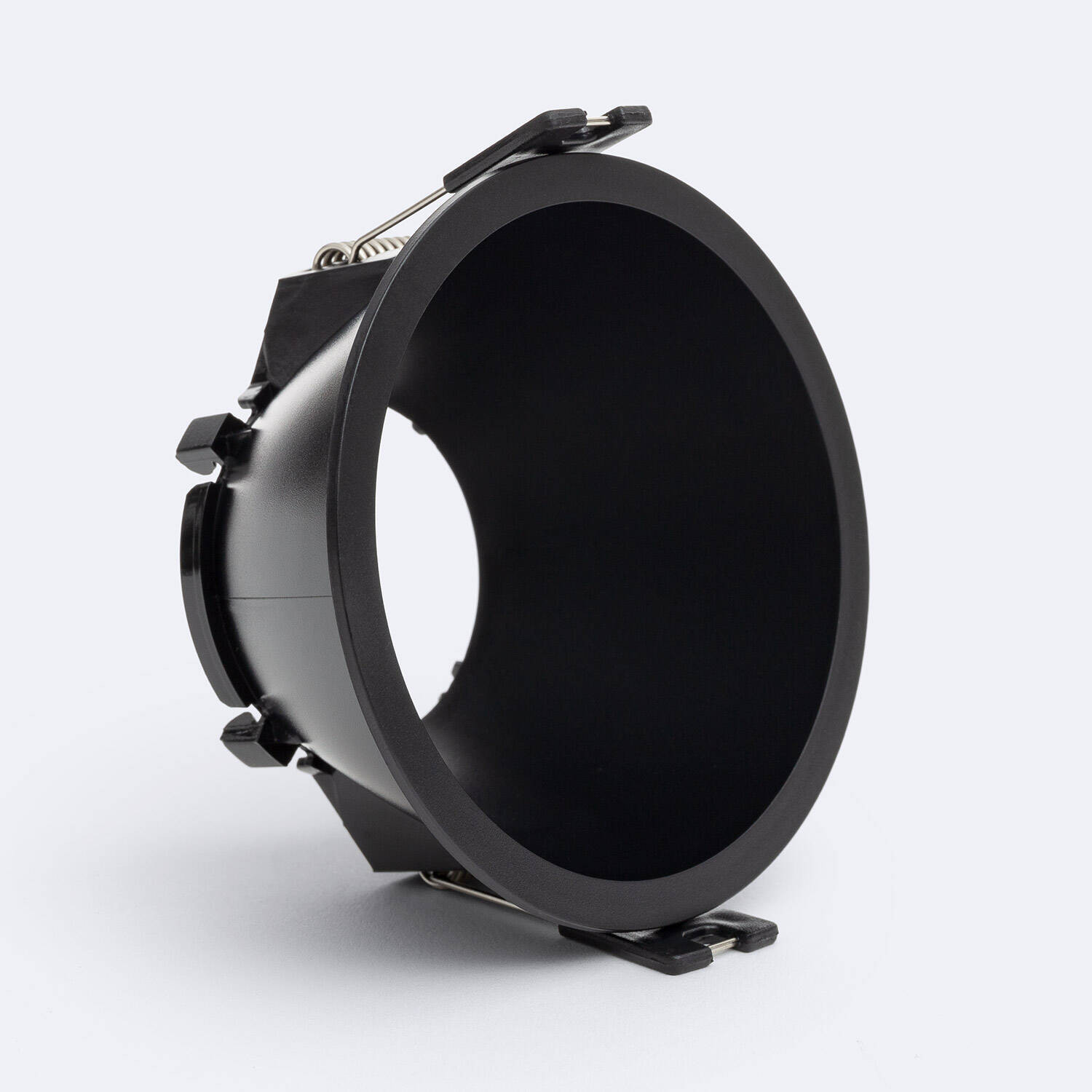 Collerette Downlight Conique Reflect pour Ampoule LED GU10/GU5.3 Coupe Ø 85mm Noir