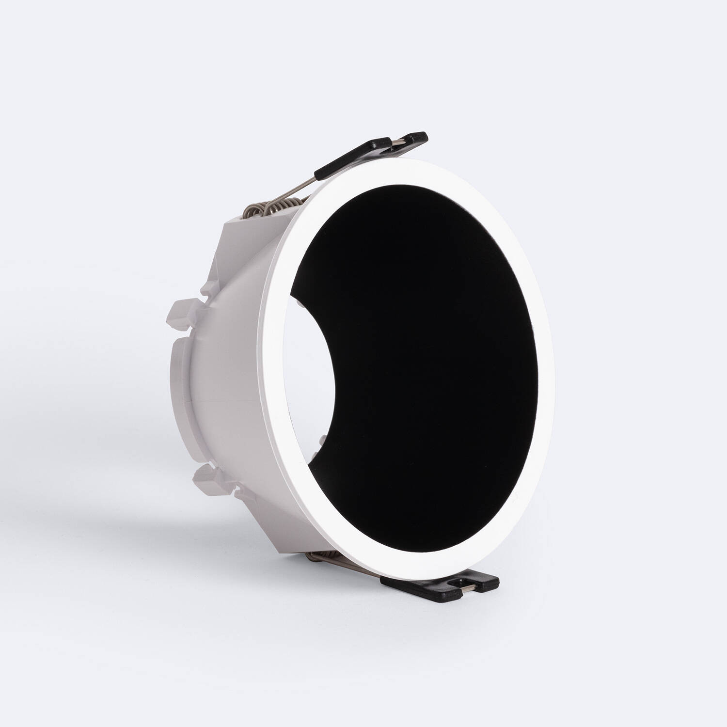 Collerette Downlight Conique Reflect pour Ampoule LED GU10/GU5.3 Coupe Ø 85mm Blanc / Noir