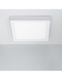 Plafonnier LED 18W Carré Aluminium  210x210 mm Slim CCT Sélectionnable Galán SwitchDimm