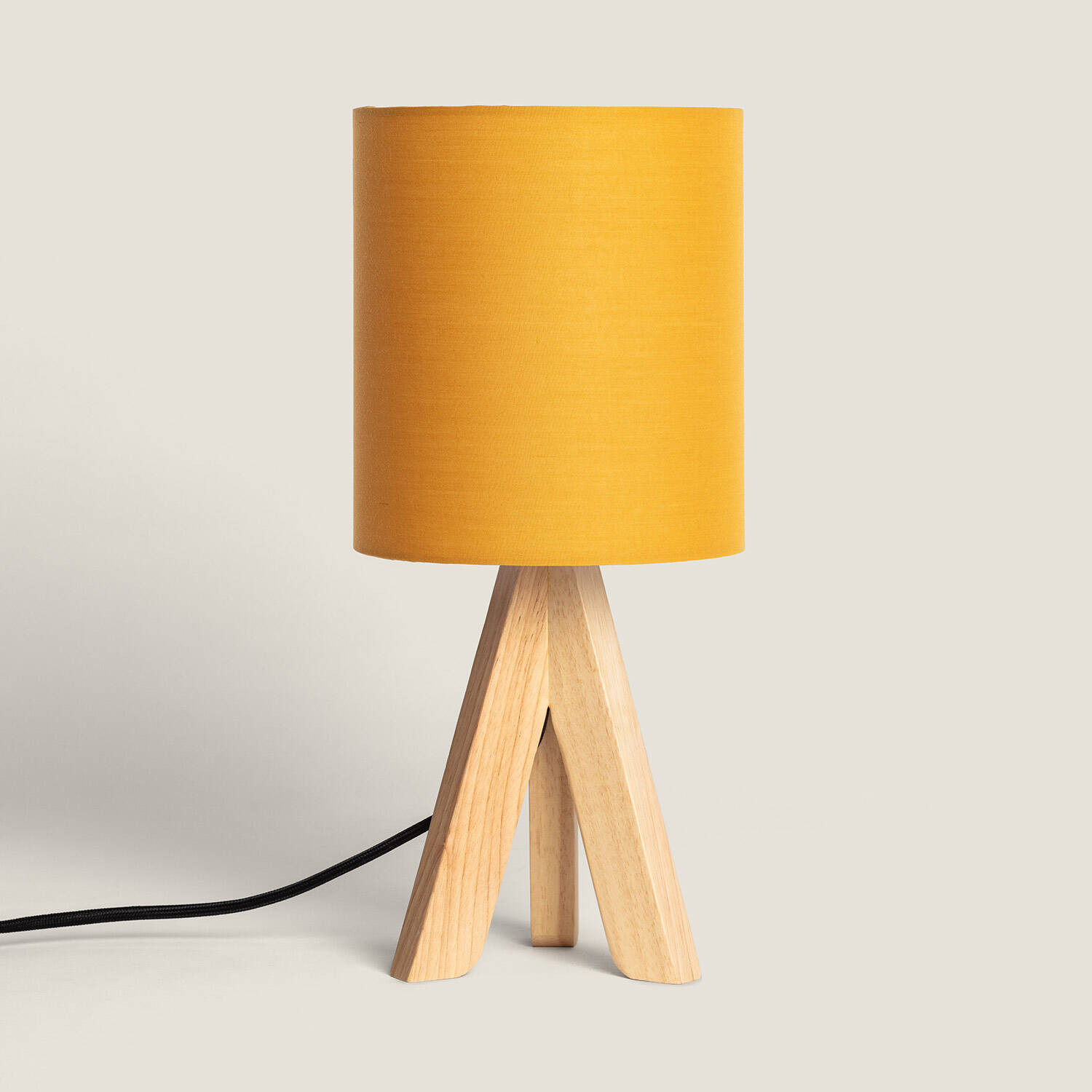 Lampe à Poser Bois Kanuni Moutarde