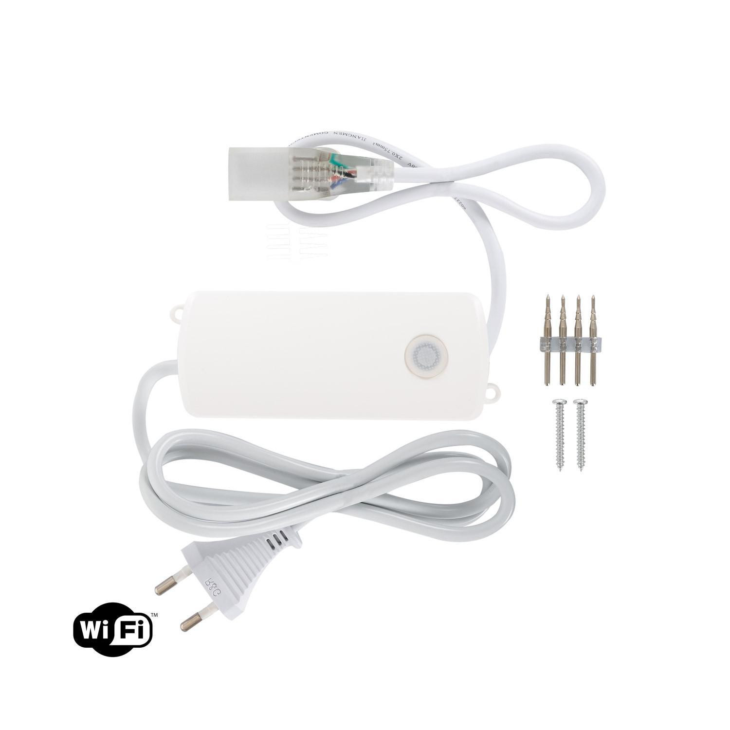 Contrôleur Ruban LED 220V AC WiFi IP65 Coupe tous les 25/100cm RGB