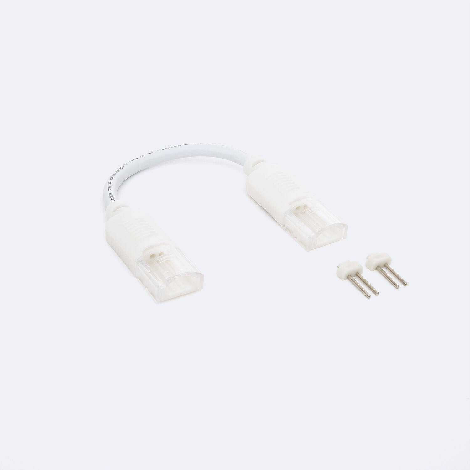 Connecteur Double avec Câble pour Ruban LED Auto-redressement 220V AC SMD IP65 Largeur 12mm Monochrome 12mm