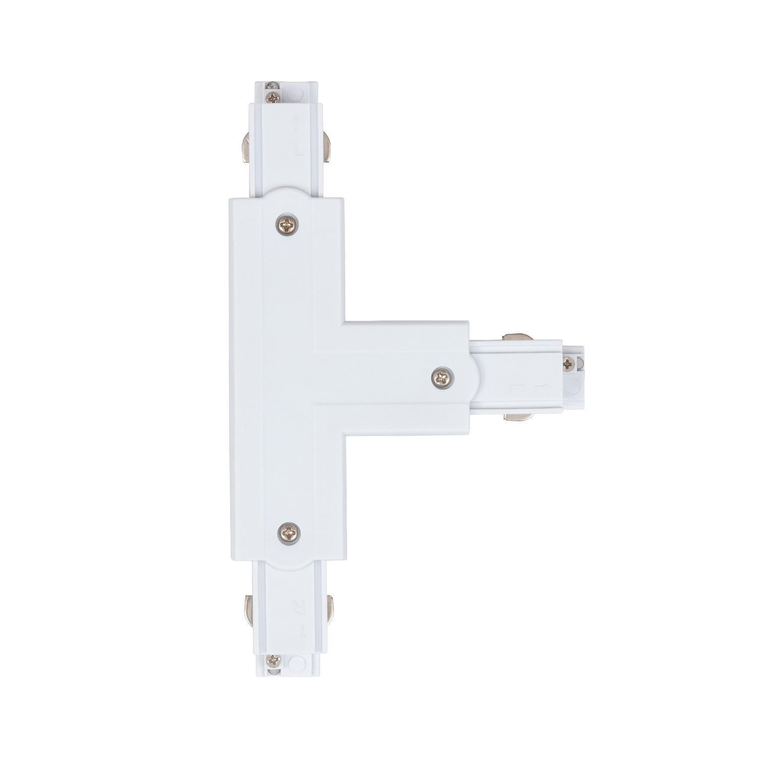 Connection Right Side Type T pour Rail Triphasé Blanc