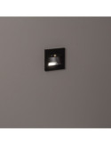Balise Murale LED Encastrable Bark 1.5W Noire avec Capteur PIR