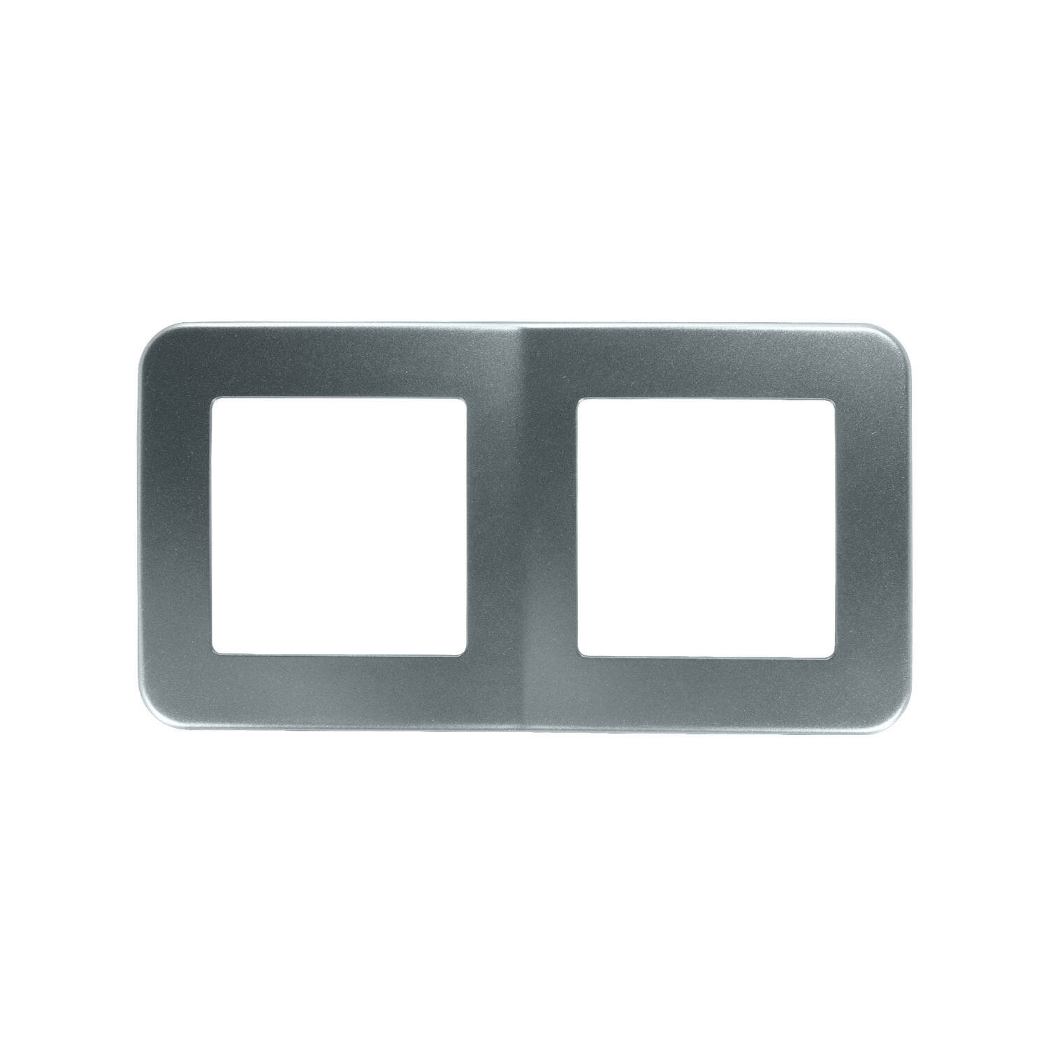 Cadre PC 2 Emplacements pour Appareillage Classic Argenté