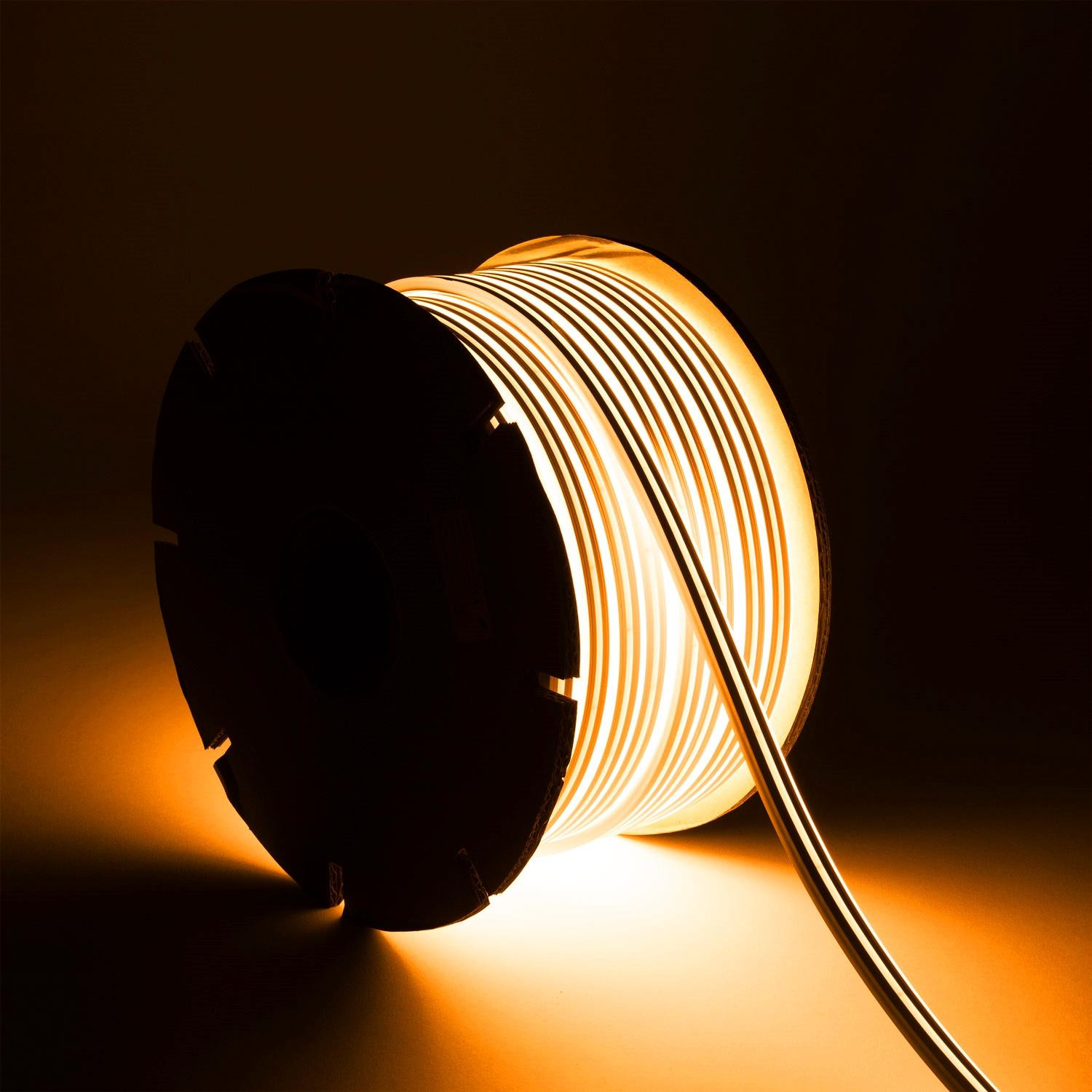 Bobine Gaine Néon LED 48V DC NFLEX6 50 Mètres IP65 Coupe tous les 5cm Orange