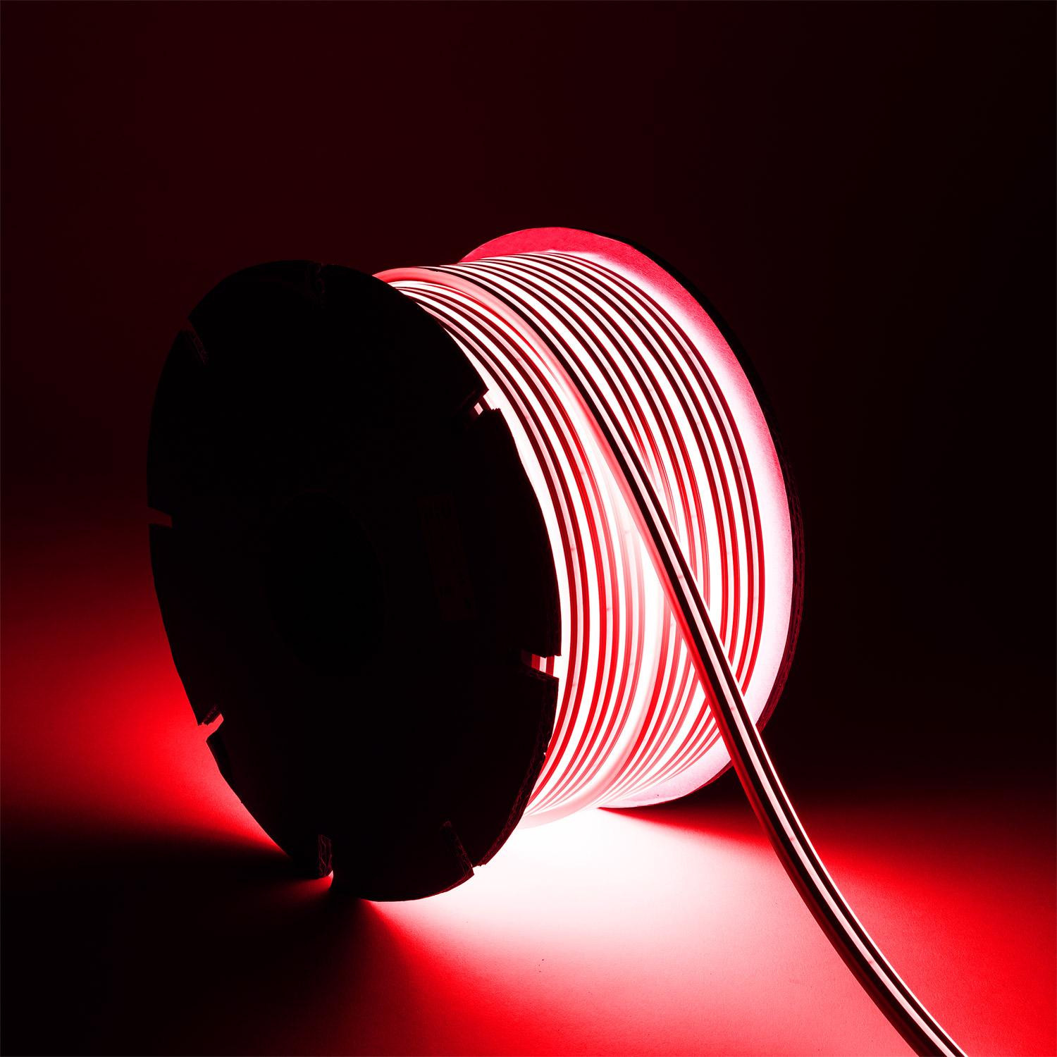 Bobine Gaine Néon LED 48V DC NFLEX6 50 Mètres IP65 Coupe tous les 5cm Rouge