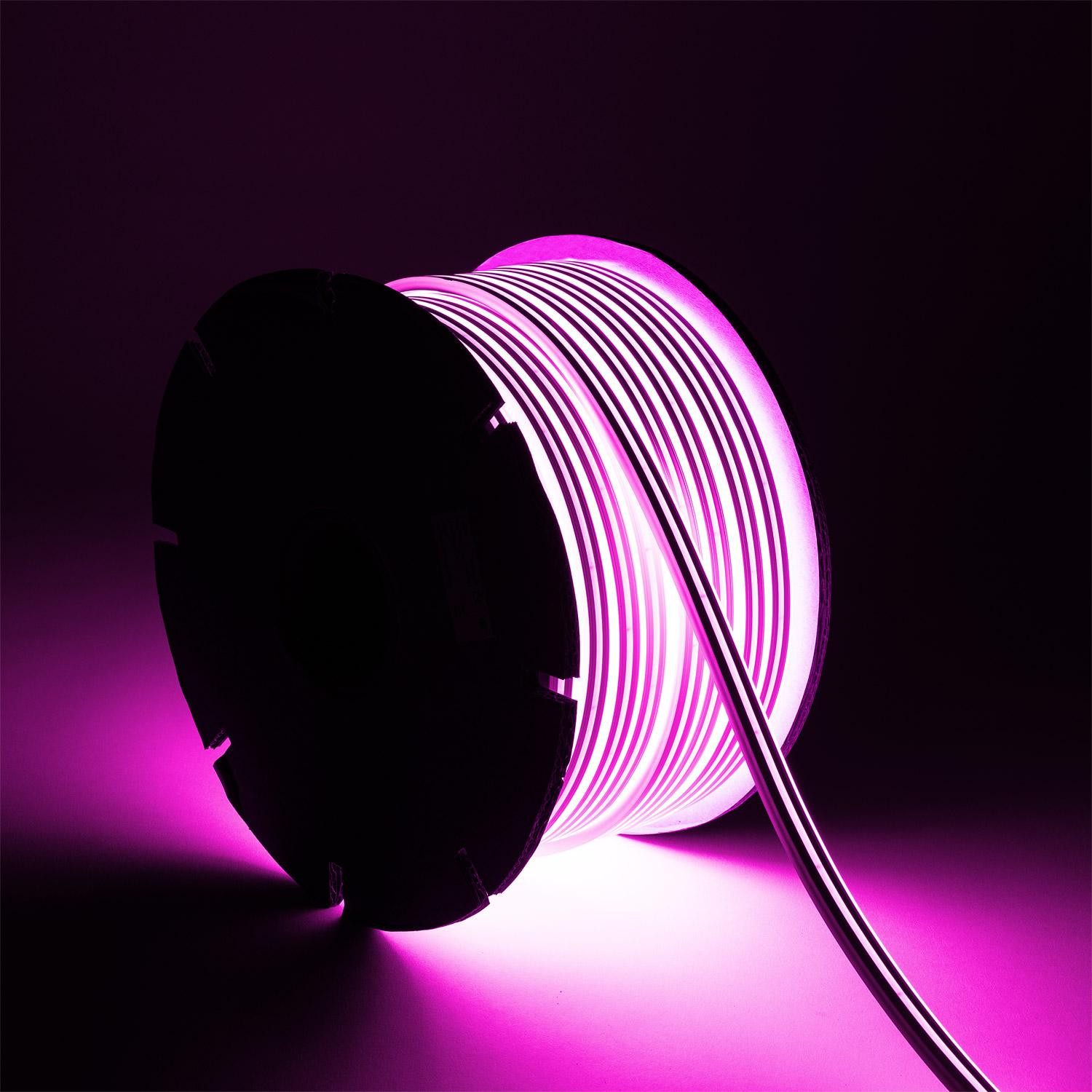 Bobine Gaine Néon LED 48V DC NFLEX6 50 Mètres IP65 Coupe tous les 5cm Rose