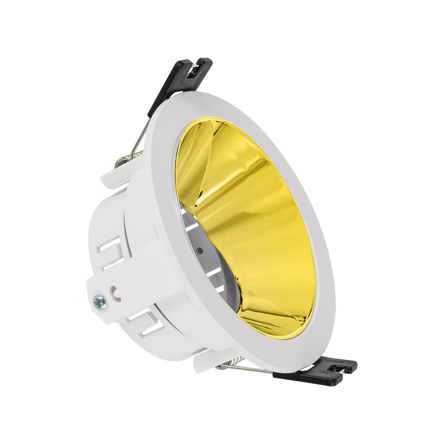 Collerette Downlight Conique Reflect pour Ampoule LED GU10/ GU5.3 Coupe Ø 75mm Doré