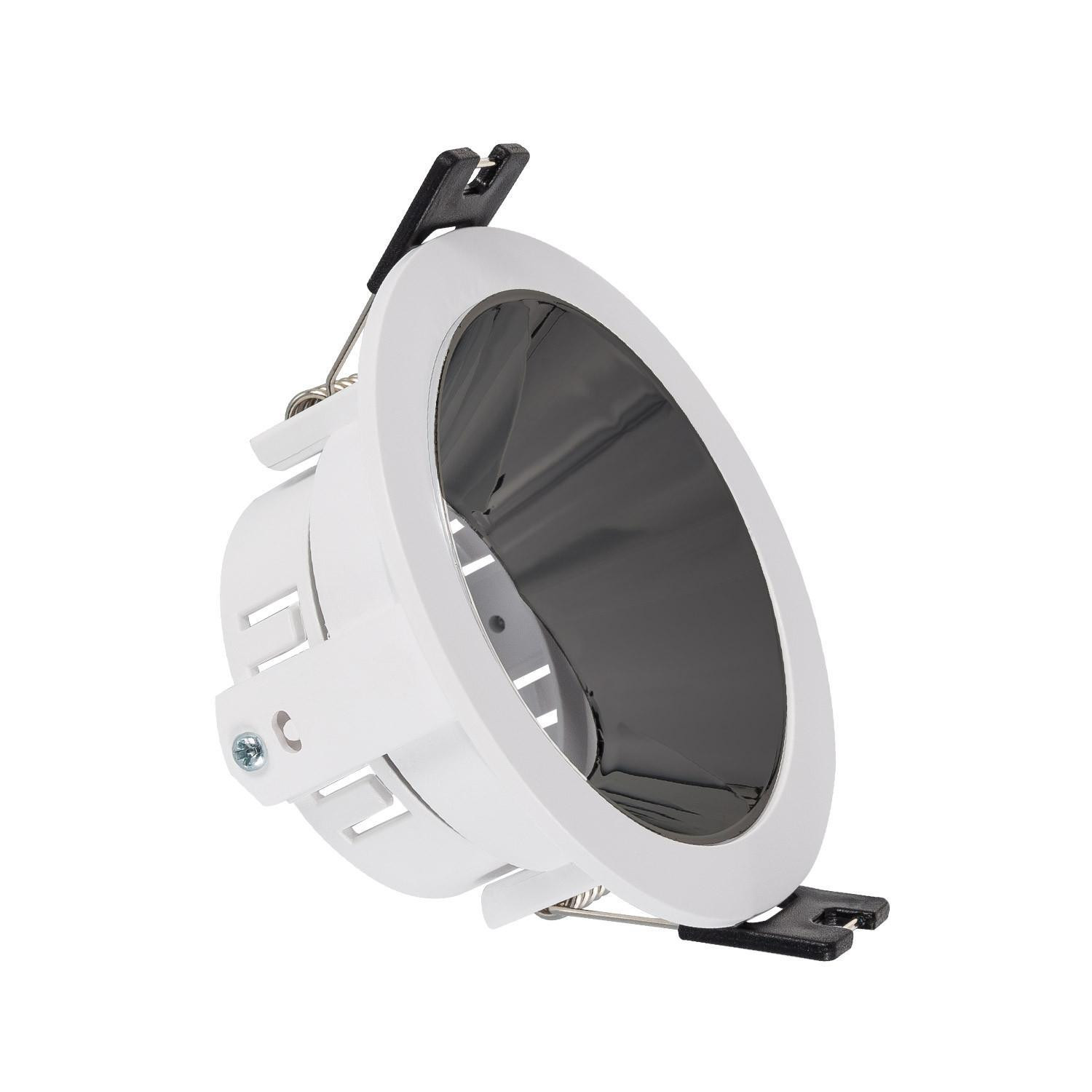 Collerette Downlight Conique Reflect pour Ampoule LED GU10/ GU5.3 Coupe Ø 75mm Noir