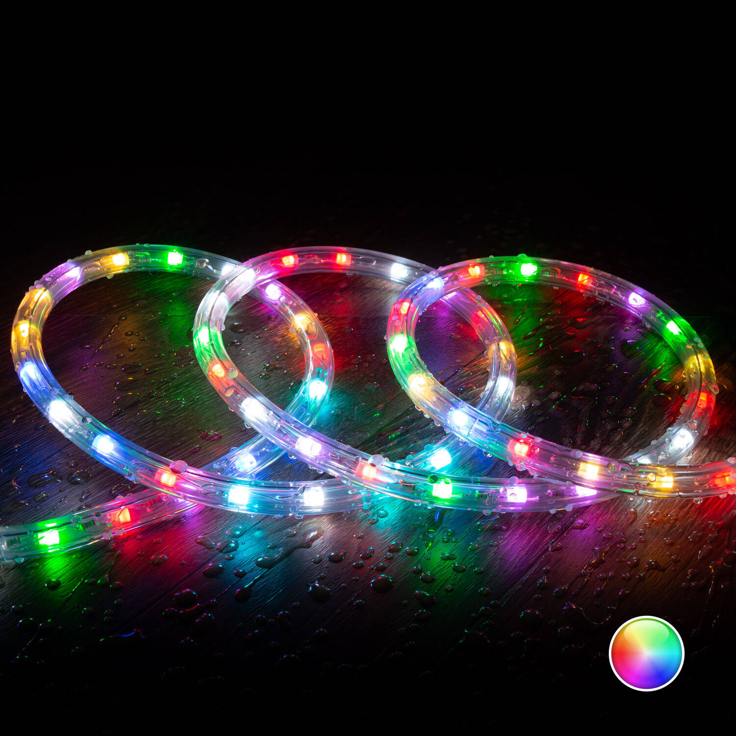 Gaine LED Ronde 220V AC 36LED/m RGB IP65 Coupe tous les 100 cm 10 m RGB