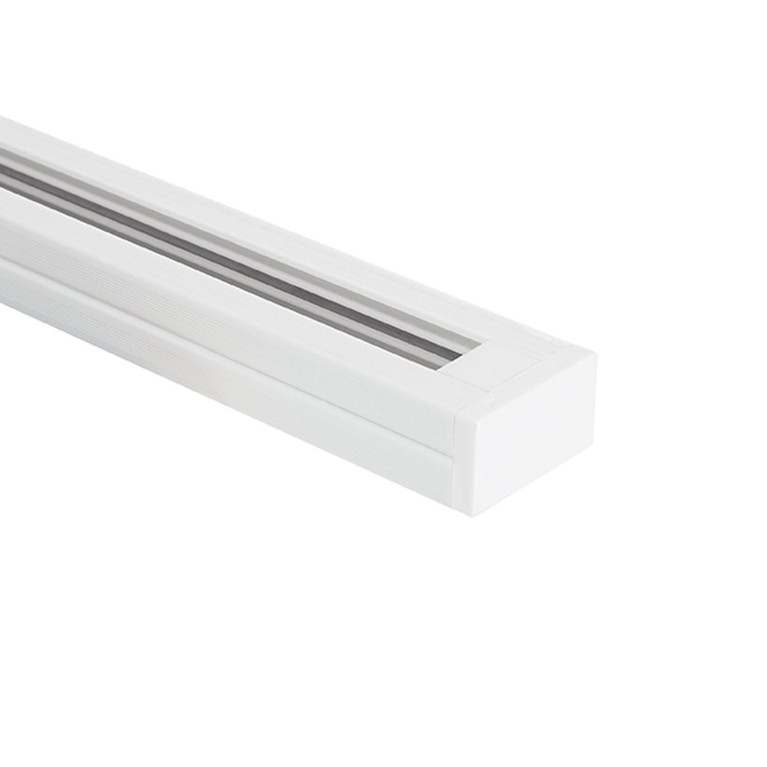 Rail Monophasé PC 1 Mètre pour Spots LED Blanc