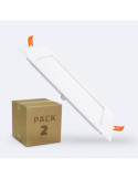 Dalle LED 12W Carrée Extra-Plate Coupe 153x153 mm Pack 2 Unités