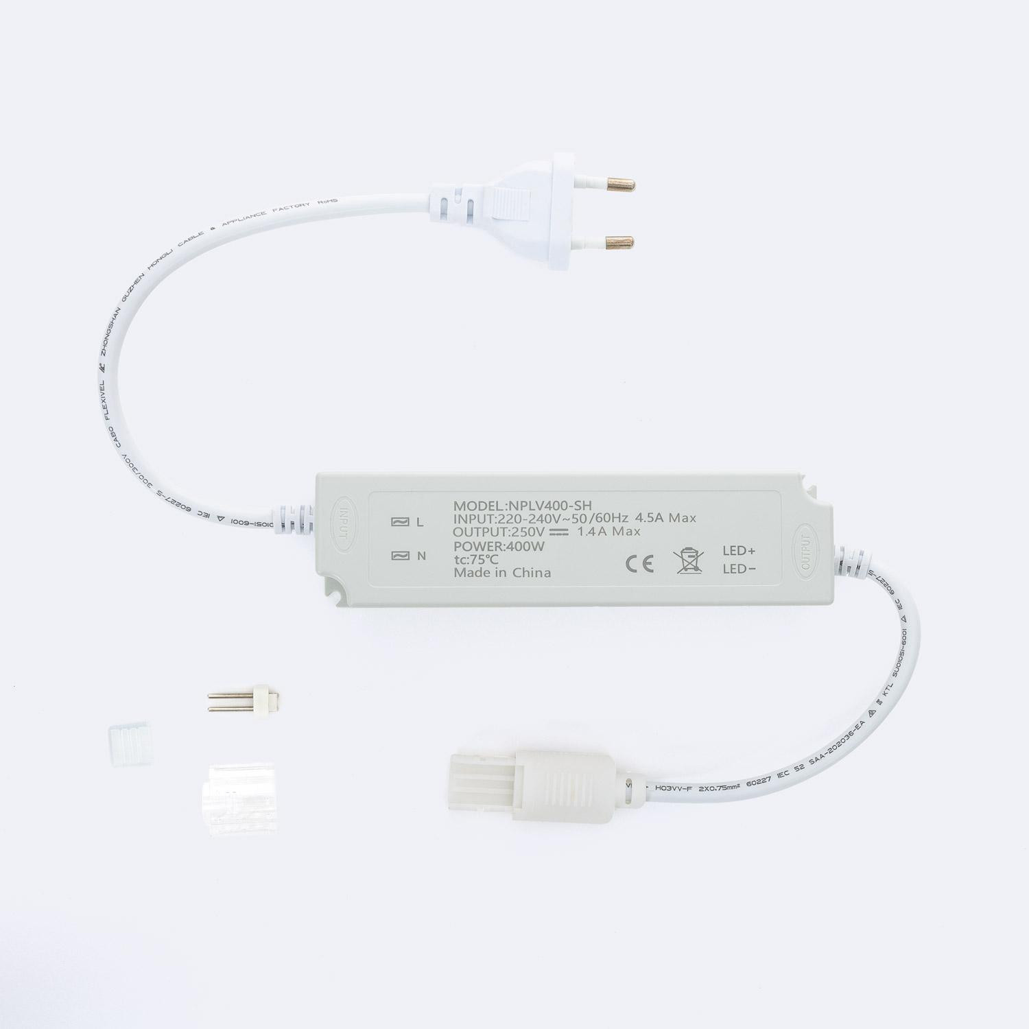 Driver No Flicker pour Ruban LED Auto-Redressement 220V AC SMD IP65 Largeur 12mm 400W