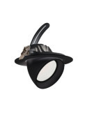 Downlight LED 48W Rond Orientable OSRAM CCT 120 lm/W LIFUD Coupe Ø 195 mm Noir