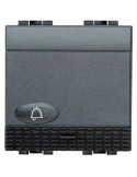 Bouton-Poussoir Symbole Sonnette 2 Modules 10A 250V AC Borne Auto BTicino Living Light L4042M2N