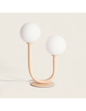 Lampe à Poser Métal et Verre Zeina