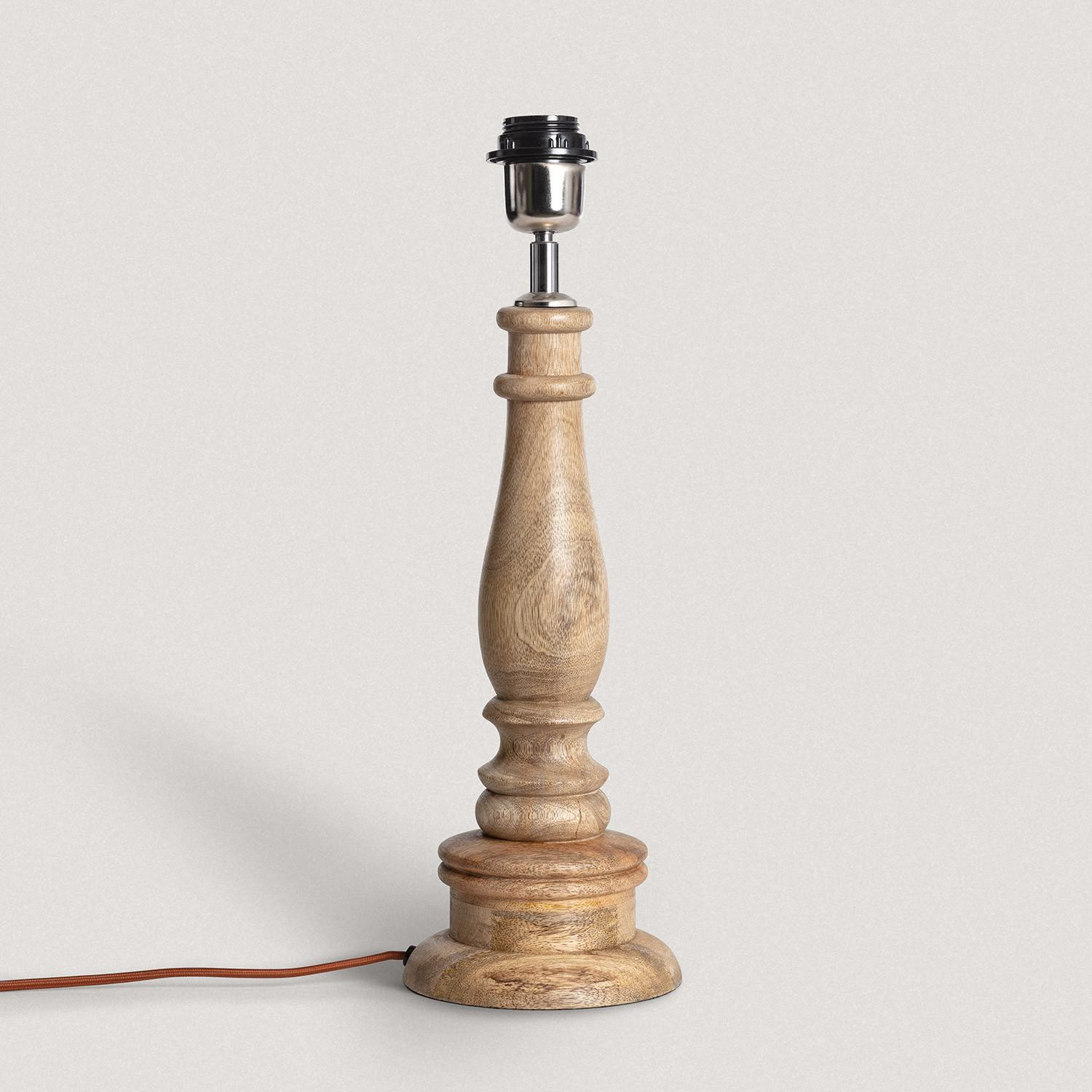 Pied de Lampe à Poser en bois Dinka ILUZZIA Naturel