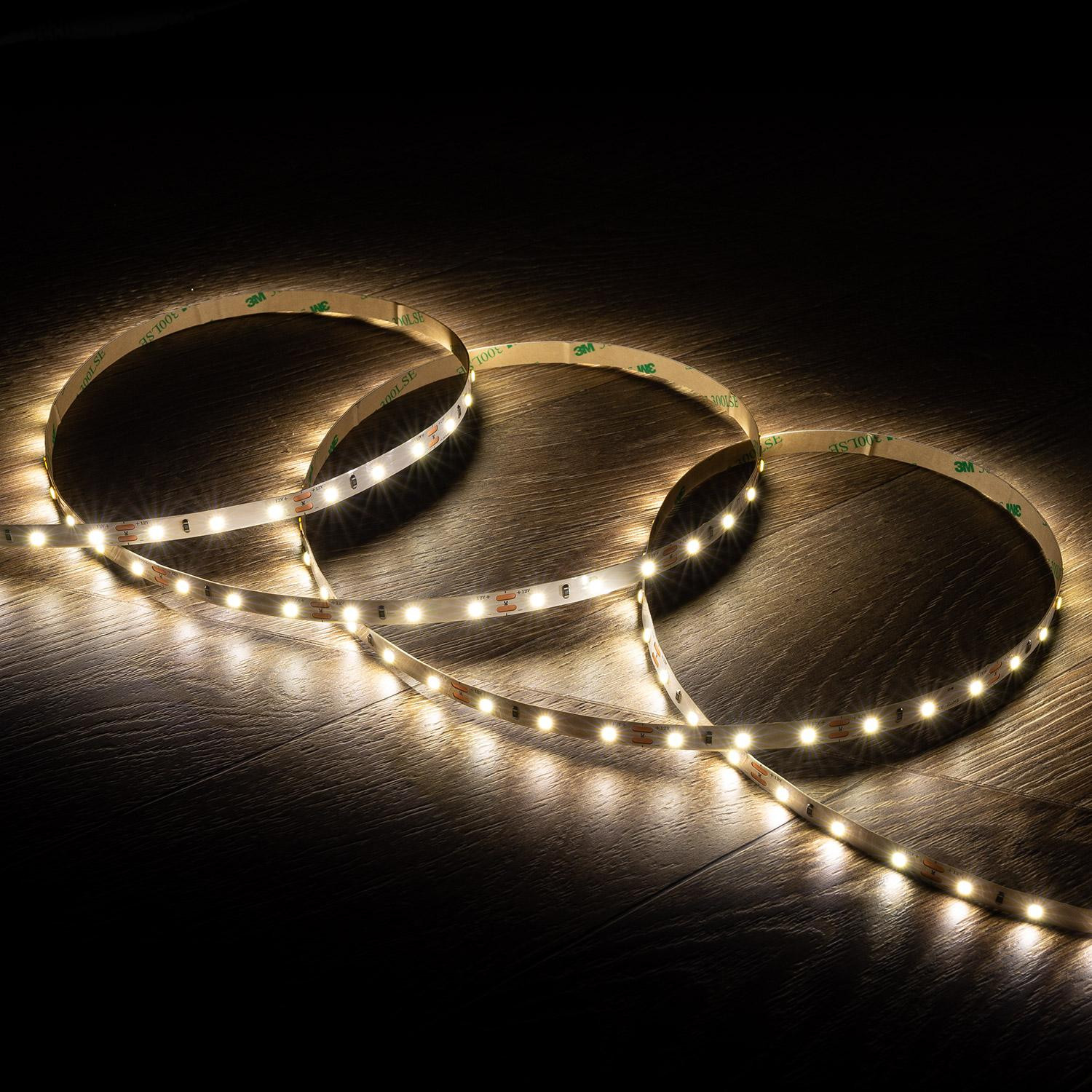 Ruban LED 12V DC SMD2835 60LED/m 5m IP20 Largeur 8mm Coupe 5cm Blanc neutre 4000K