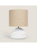 Lampe à Poser Porcelaine et Tissu Monduver