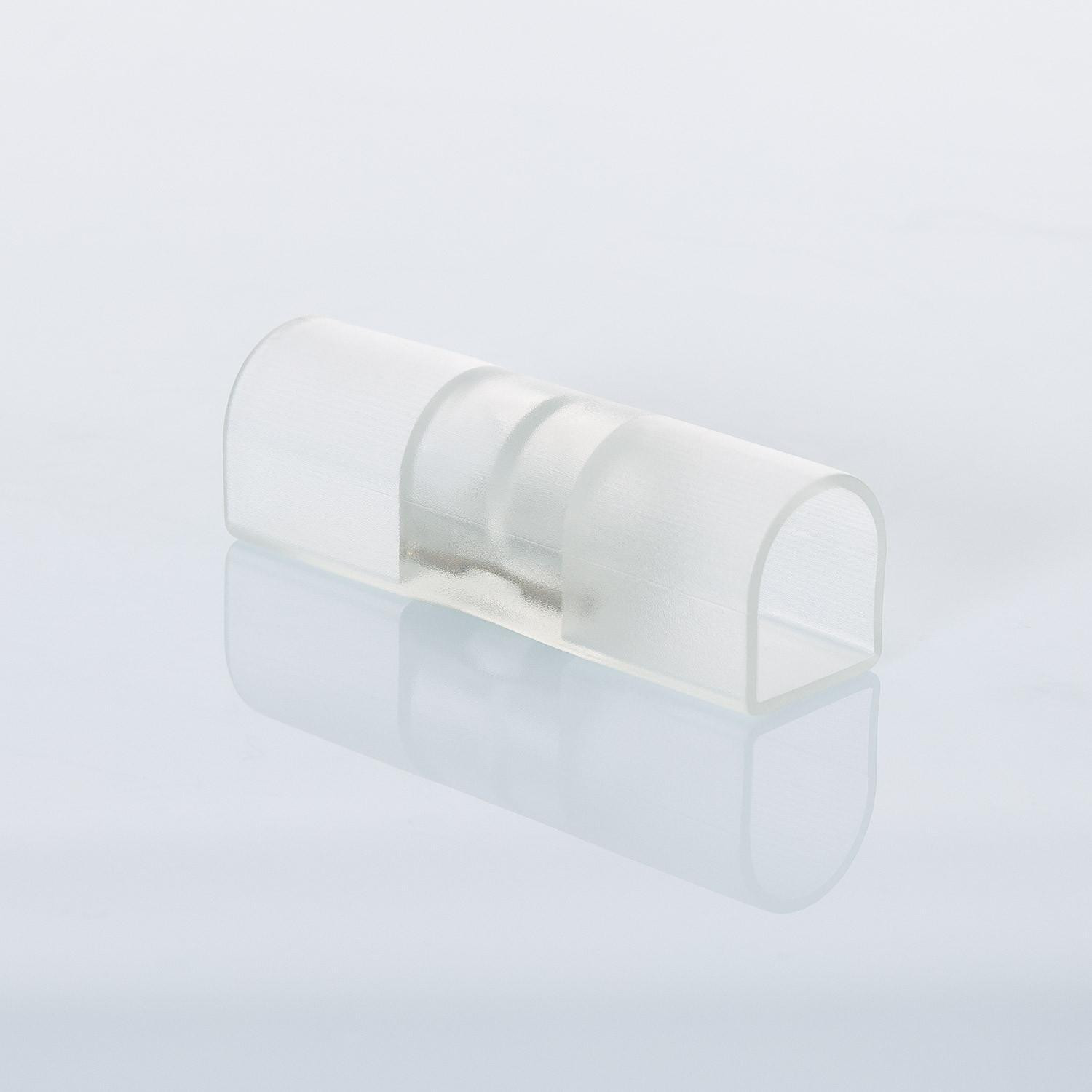 Connecteur pour Gaine Néon LED Flexible Dimmable 7.5W/m 220V AC 100LED/m Semi-circulaire 180° Monochrome IP67 Blanc