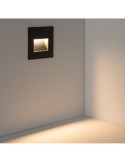 Aplique LED 3W IP65 de Aluminio Wabi Negro