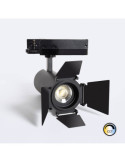 Spot LED Fasano Cinéma 30W CCT pour Rail Triphasé Dimmable Noir
