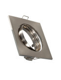 Collerette Downlight Carrée Orientable pour Ampoule GU10/GU5.3 Coupe Ø 72mm