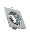 Collerette Downlight Carrée Orientable pour Ampoule GU10/GU5.3 Coupe Ø 72mm