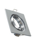 Collerette Downlight Carrée Orientable pour Ampoule GU10/GU5.3 Coupe Ø 72mm