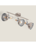 Plafonnier Orientable Aluminium Emer 3 Spots Argenté