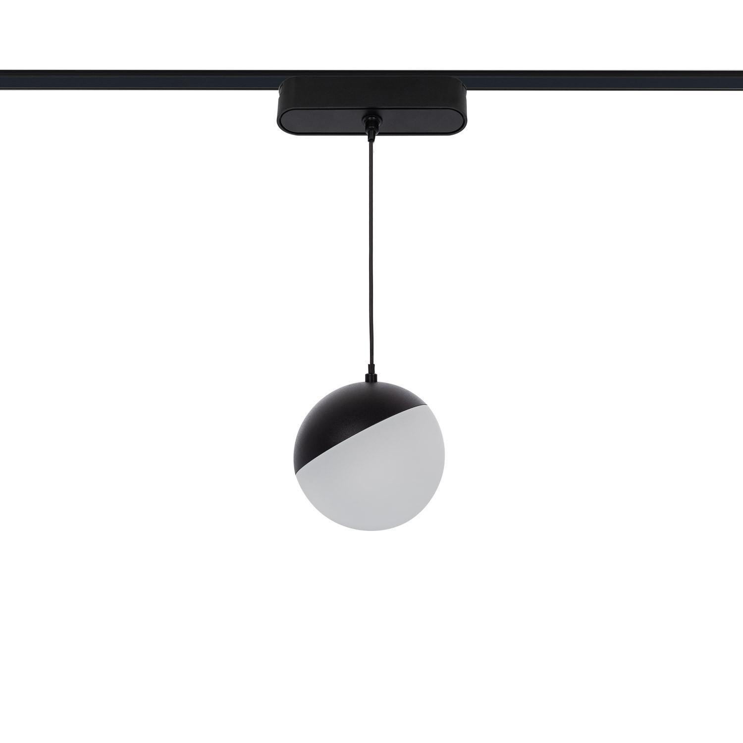 Spot LED Suspendu sur Rail Magnétique 25mm Extra-Plat 10W 48V Ø100mm Noir Blanc neutre 4000K