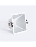 Collerette Downlight Carrée Faible UGR pour Ampoule LED GU10 Coupe 85x85mm