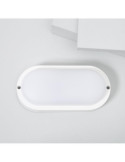 Plafonnier LED Extérieur Ovale 25W Hublot White IP65 96x198 mm