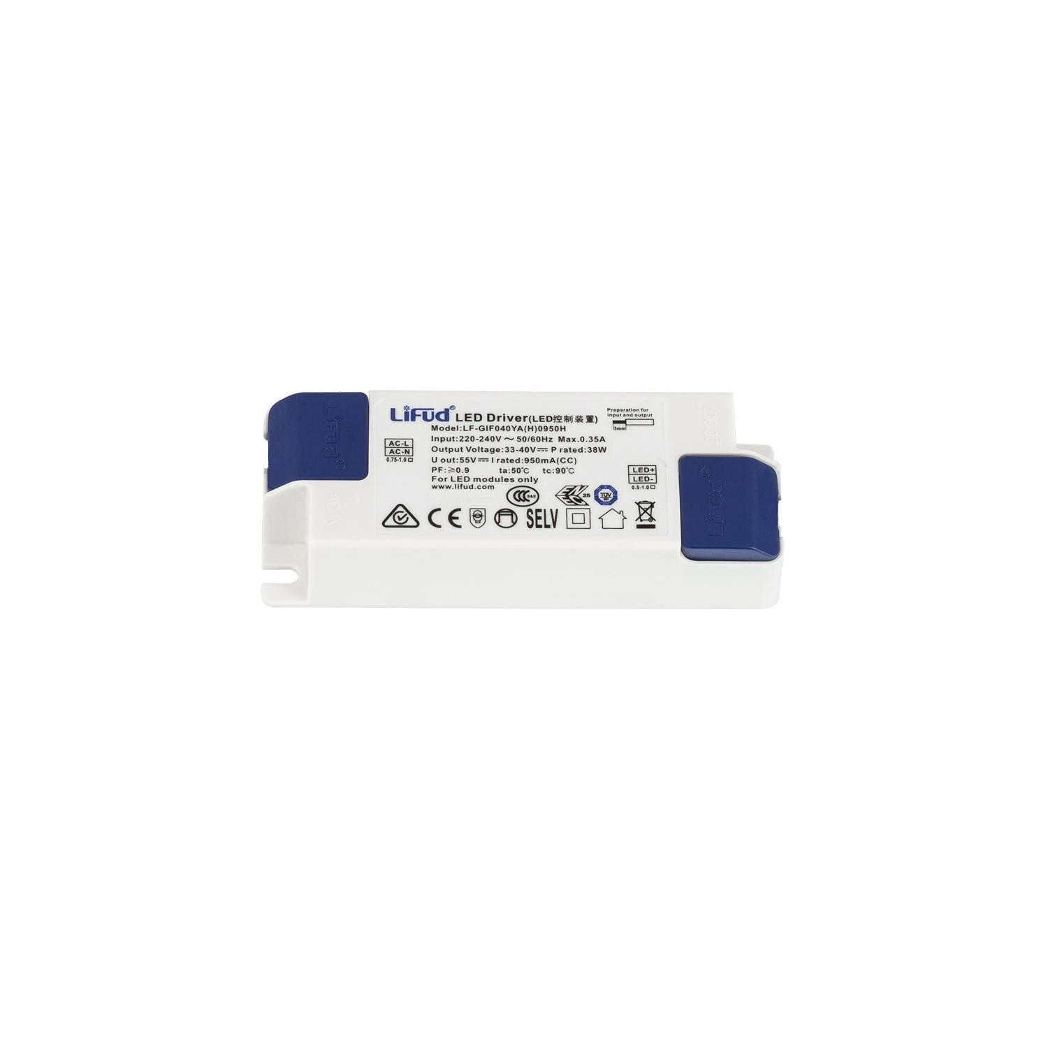 Driver LIFUD 220-240V Sortie 33-40V DC 950mA 38-40W No Flicker LF-GIF040YA 38W