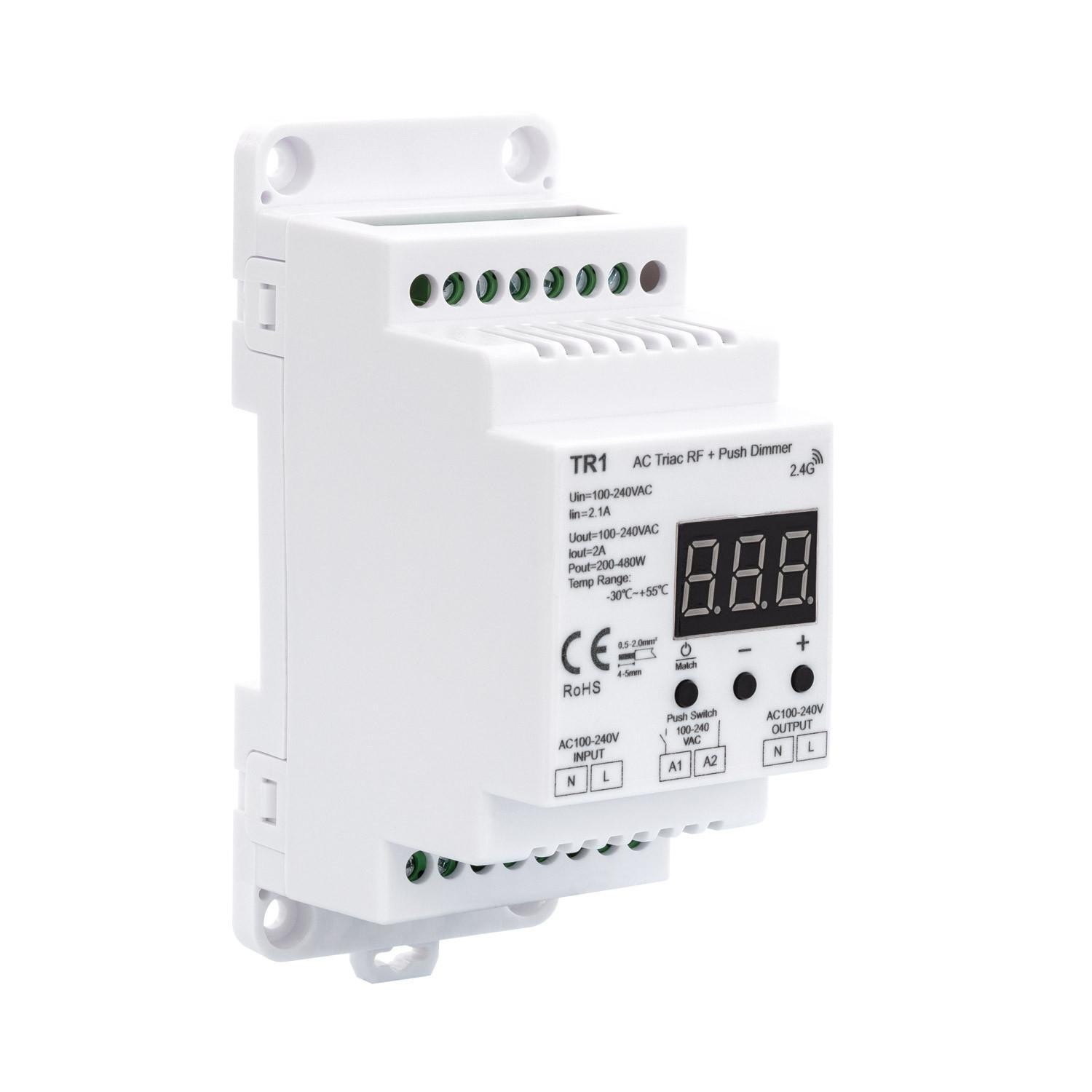 Module de Variation Universel LED Triac RF/Pulsation pour Rail DIN 2A