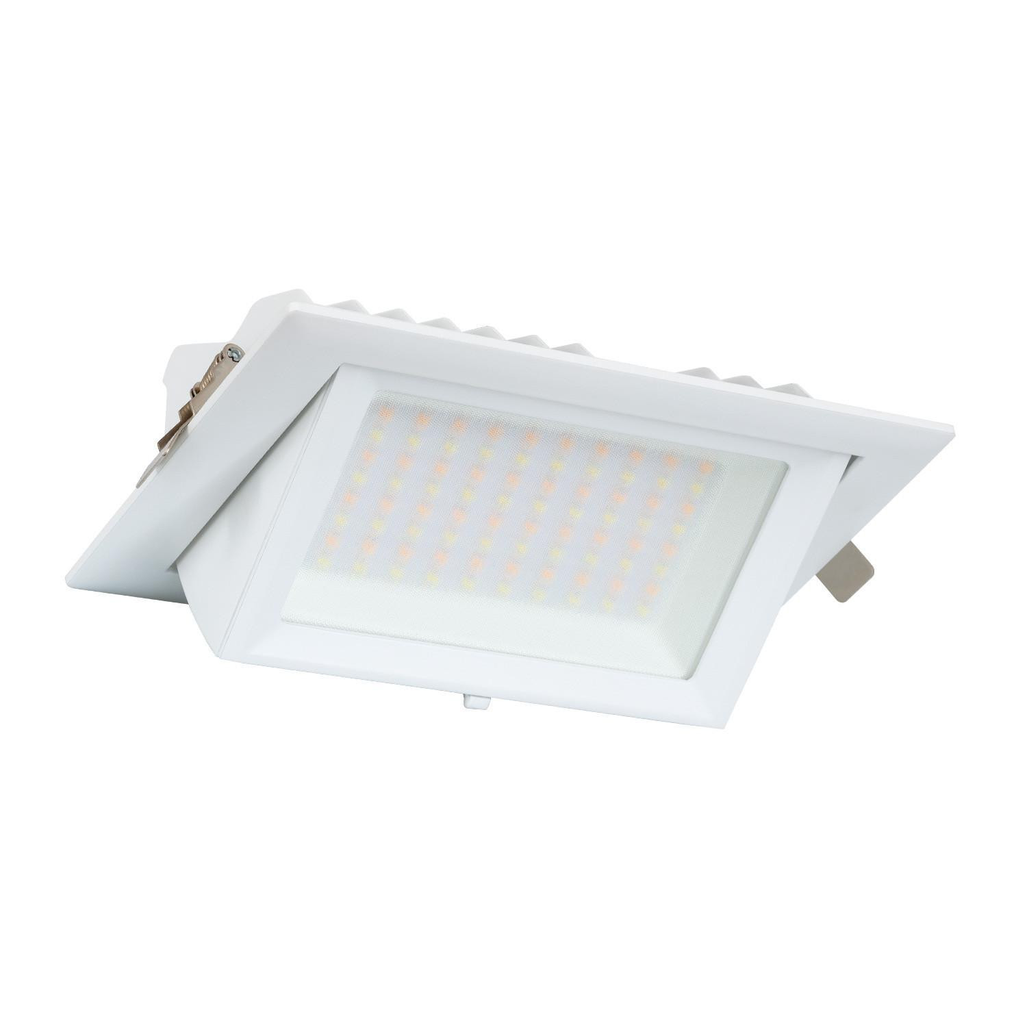 Spot Downlight LED 38W Rectangulaire Orientable SAMSUNG 130 lm/W LIFUD Coupe 210x125mm Sélectionnable (Neutre-Froid)