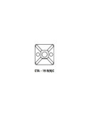 Pack Embases Adhésives pour Colliers de Serrage Scotchflex™ 3M™  7000092452-CC CTA BC 19 x 19mm (100 Un)