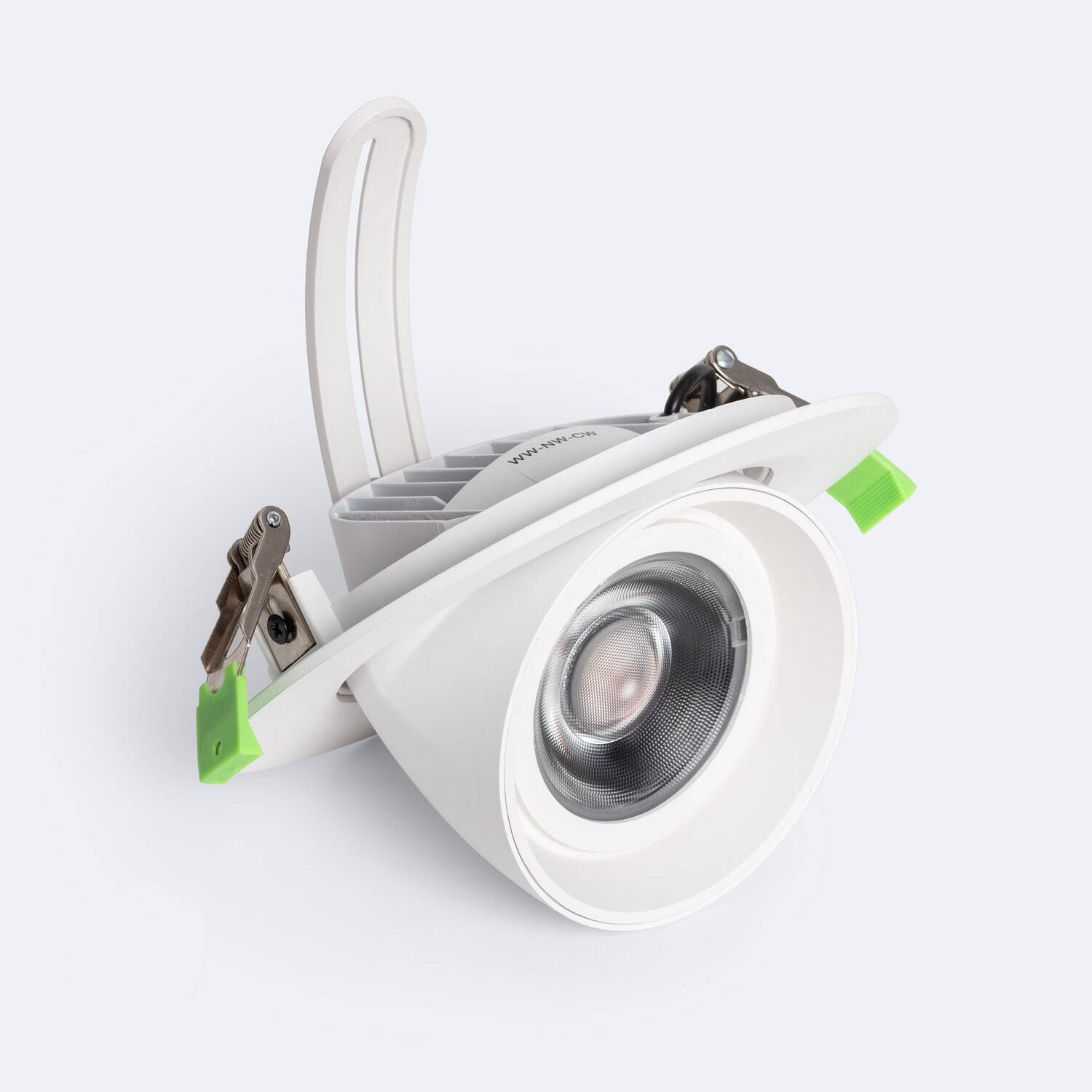 Downlight LED 38W Rond Orientable OSRAM 120lm/W LIFUD Coupe Ø 170mm No Flicker Blanc chaud 3000K