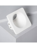 Collerette Downlight Intégration Plâtre/Pladur Accent pour Ampoule LED GU10/GU5.3 Coupe 123x123 mm UGR17
