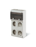 Coffret Électrique 11 Modules DIN 4 Prises IP66 Block SCAME