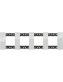 Platine de Finition 2 x 4 Modules Kristall BTicino Living Now KA4802M4D_