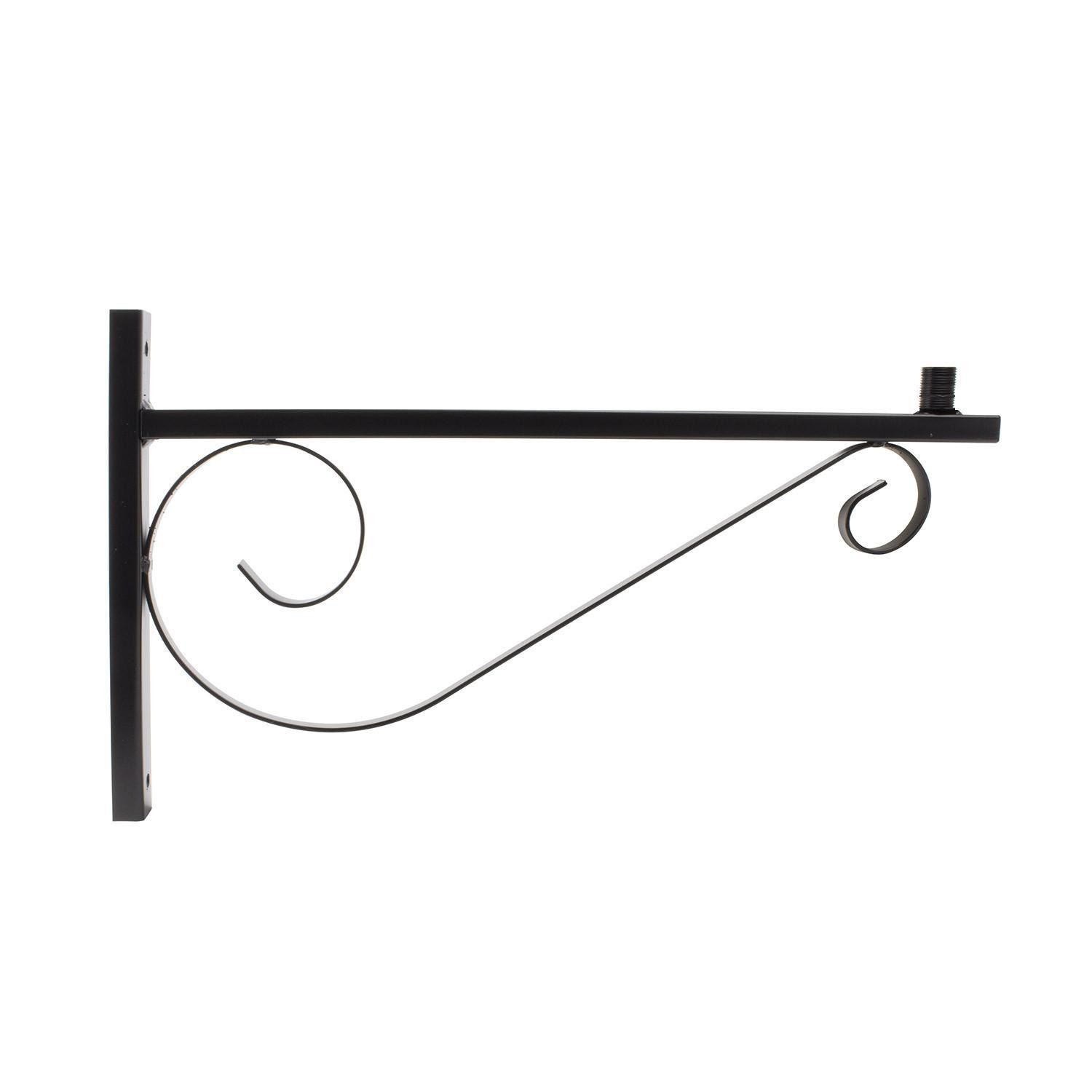 Bras de Fixation 60cm pour Luminaires d'Éclairage Public Noir