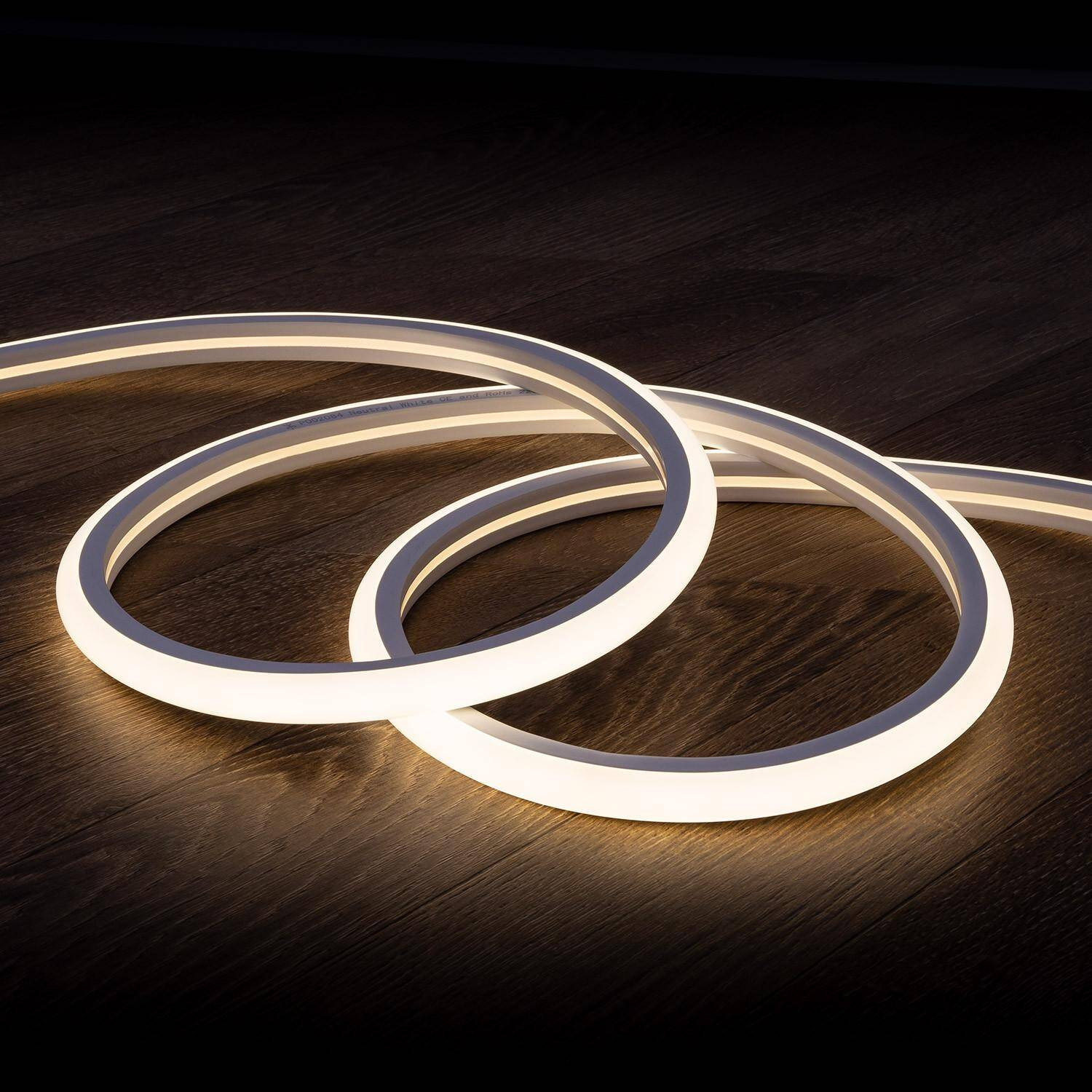 Gaine Néon LED Flexible Dimmable 7.5W/m 220V AC 120LED/m Semi-circulaire 180° Blanc Neutre IP67 Coupe tous les 100cm 4m