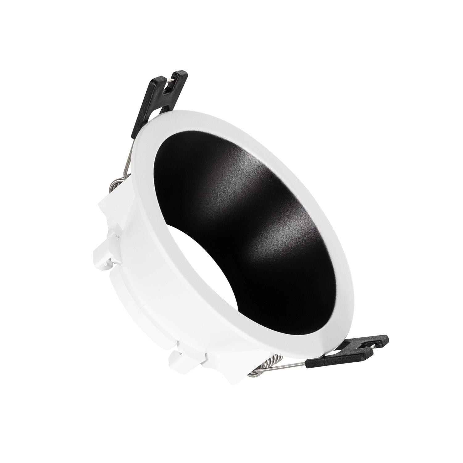 Collerette Downlight Conique Reflect pour Ampoule LED GU10 / GU5.3 Coupe Ø 75mm Blanc / Noir