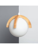 Suspension Bois et Verre Platon