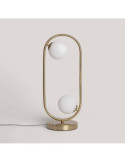 Lampe à poser Métal et Verre Moonlight Brass 2 Spots