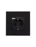 Prise avec port USB Schuko Type F avec Cadre PC Modern